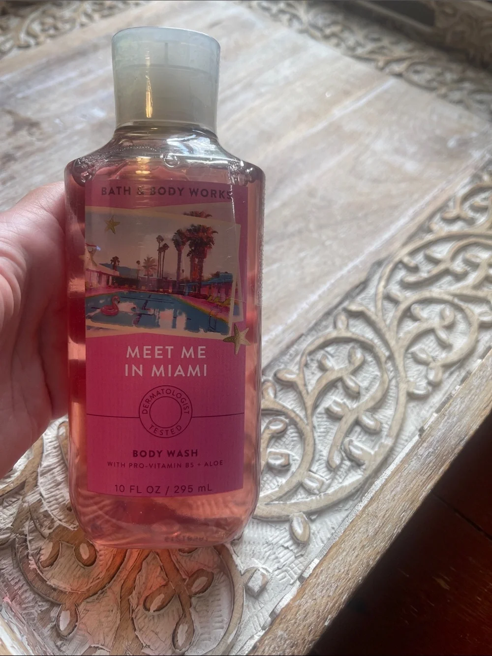 Bath & Body Works Meet Me in Miami Pink Body Wash Bottle